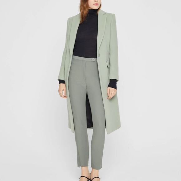 Tab Front Skinny Pants - New With Tags - NEVER WORN - Castor Grey/ Olive
